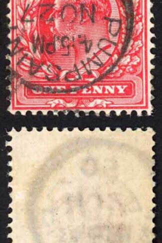 KEVII SG219 1d Scarlet DLR CDS Used