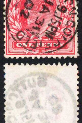 KEVII SG219 1d Scarlet DLR CDS Used
