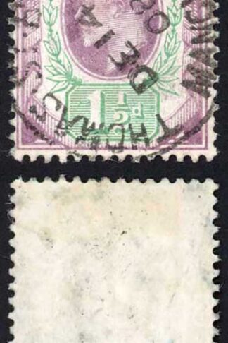 KEVII SG223 1 1/2d Pale Dull Purple and Green (c) DLR CDS Used