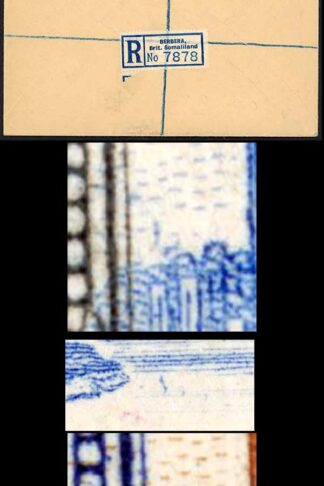 Somaliland SG87k/88k 1935 Silver Jubilee 2a 3a Kite and Vertical Log on Cover