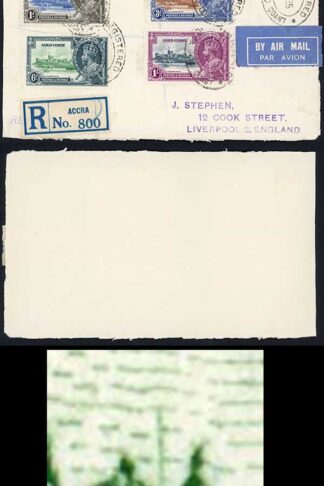 Gold Coast SG115c 1935 Silver Jubilee 6d Lightning Conductor on Cover
