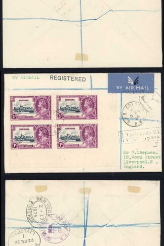 Grenada SG145l/48l 1935 Jubilee Set with Kite and Horizontal Log on Covers
