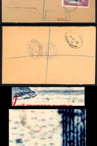 Virgin Is SG103l 1935 Silver Jubilee 1d Kite and Horizontal log on Cover