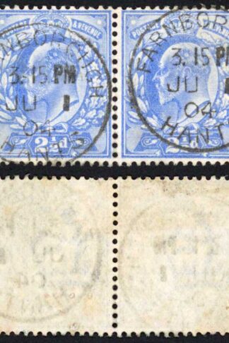 KEVII SG230 2 1/2d Ultramarine DLR CDS PAIR Used