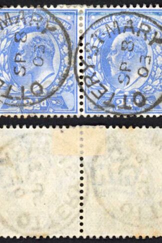 KEVII SG230 2 1/2d Ultramarine DLR CDS PAIR Used