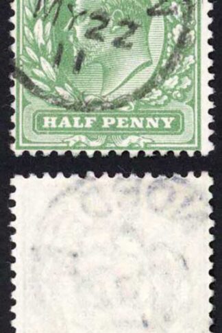 KEVII SG268 1/2d Dull Green Harrison Perf 14 CDS Used
