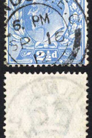 KEVII SG284 2 1/2d Dull Blue Harrison Perf 15 x 14 CDS Used