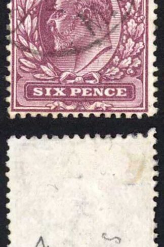 KEVII SG299 6d Very Deep Reddish Purple (F) Somerset House Superb CDS