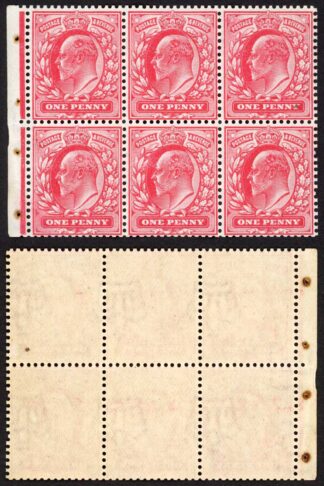 KEVII SG272bw 1d pane of 6 wmk Inverted Cat 325 U/M