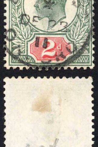 KEVII SG290 2d Deep Dull Green and Red Somerset House CDS Used