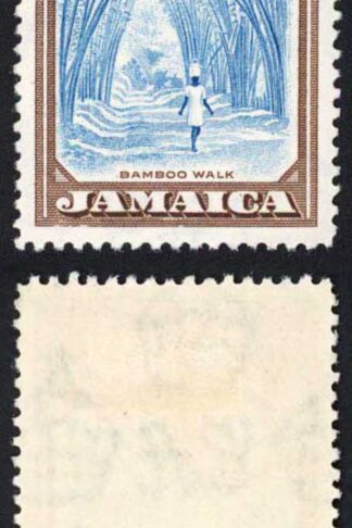 Jamaica SG131 2/- Blue and Chocolate M/M Cat 35 pounds