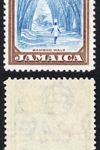Jamaica SG131 2/- Blue and Chocolate M/M Cat 35 pounds