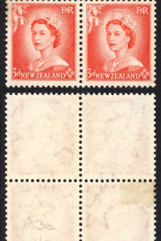 New Zealand SG727 3d Vermilion Plate 30 R 4/8 Retouch M/M