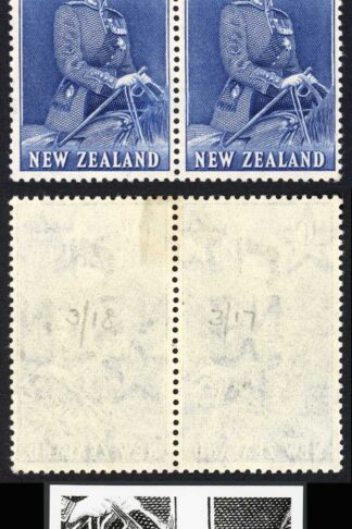 New Zealand SG736 10/- Deep Ultramarine Re-entry M/M