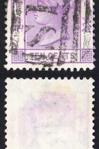 Hong Kong SG36 10c Dull Mauve Wmk CA used in Shanghai Cat 30 pounds