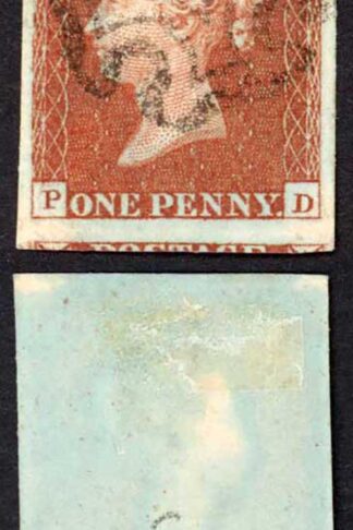 1841 Penny Red (PD) Plate 32 MASSIVE margins Cat 60 pounds