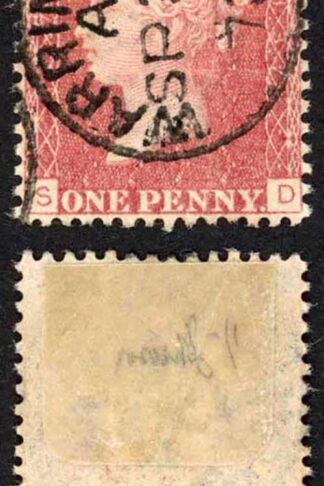 SG44 Penny Plate 137 (SD) (Vertical crease) WARRINGTON CDS