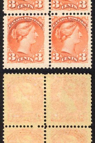 Canada SG105 3c Bright Vermilion 2 x U/M Cat 220 pounds