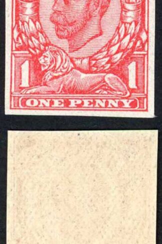 1d Downey in Scarlet (trial h) on John Allen Special Finish Paper Gummed U/M