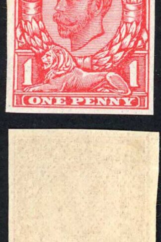 1d Downey in Scarlet (trial h) on John Allen Special Finish Paper Gummed U/M
