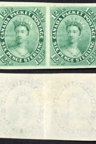 Canada 41 12 1/2c Blue green Plate Proof PAIR (odd wrinkle as on Indian paper)