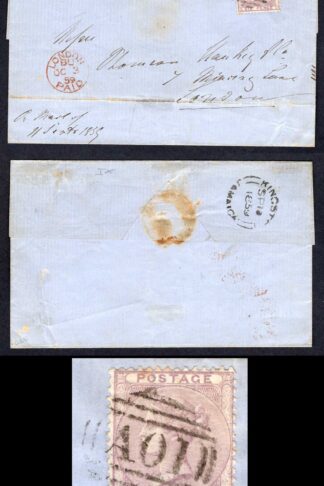Jamaica SG Z15 6d Lilac on Cover with a Fine A01 postmark Cat 375 OFF COVER