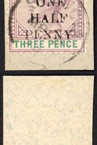 St Lucia SG56e 1/2d on 3d Small A in Half CDS on Piece Cat 90 pounds