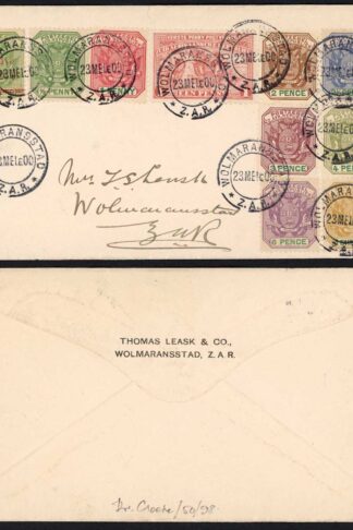 South Africa Transvaal Wolmaransstad 1900 (23 MAY) Cover