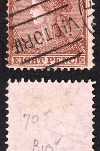 Victoria SG152 8d red-brown/pink wmk 19 Perf 12.5 Fine Used Cat 25 pounds