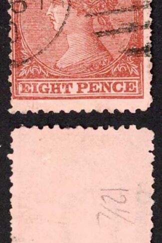 Victoria SG194 8d red-brown/pink wmk 10 Perf 12.5 Fine Used Cat 60 pounds