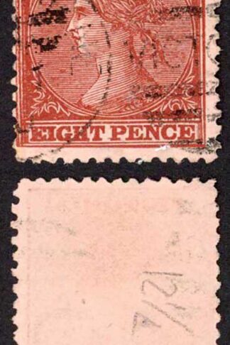 Victoria SG194 8d red-brown/pink wmk 10 Perf 12.5 Fine Used Cat 60 pounds