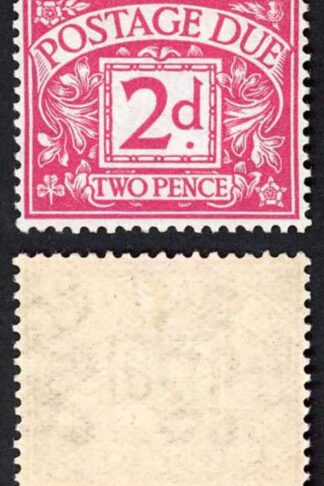 KGV 2d Carmine Post Due Colour Trial wmk Simple Cypher M/M Cat 110 pounds