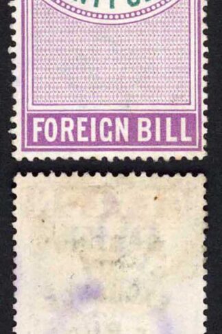 Ceylon Foreign Bill BF29 1r20 Violet and Green 2nd Exchange