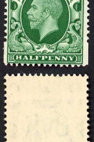 KGV 1/2d Photogravure Last 6mm imperf Between at Base U/M