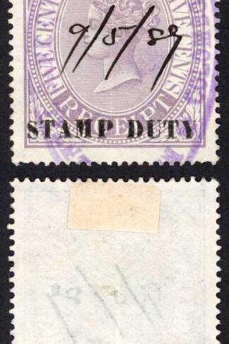 Ceylon BF61 Receipt Stamp opt Stamp Duty