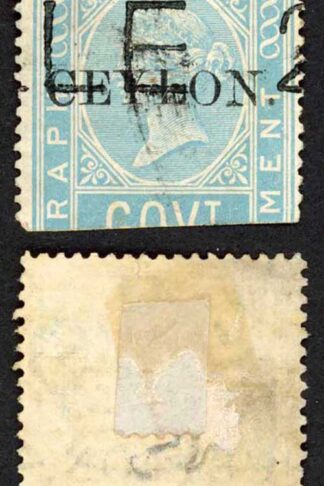Ceylon SGT2 4a Blue India opt Ceylon Cat 48 pounds