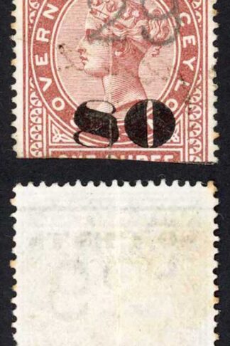 Ceylon BFT90 80c (Type T85) on 1R Brown Telegraph (Creased) Cat 7 pounds