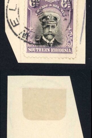 Southern Rhodesia SG13 and SG7 2/6 and 7d Used on Piece
