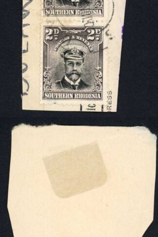 Southern Rhodesia SG10 SG4 Two 1/- and Three 2d values Used on Piece