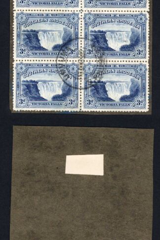 Southern Rhodesia SG18 3d Deep Ultramarine Block of 10 Used