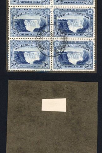 Southern Rhodesia SG18 3d Deep Ultramarine Block of 10 Used