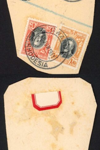 Southern Rhodesia SG11 SG6 1/6 and 4d Values Perf 14 Used on Piece
