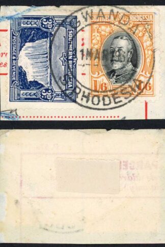 Southern Rhodesia SG18 SG24 3d and 1/6 (Perf 12) Used on Piece