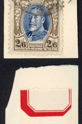 Southern Rhodesia SG26 2/6 Blue and Drab Perf 12 Used on Piece