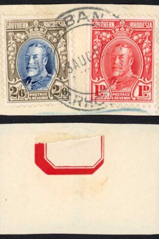 Southern Rhodesia SG6 2/6 and SG16 1d Perf 12 Used on Piece