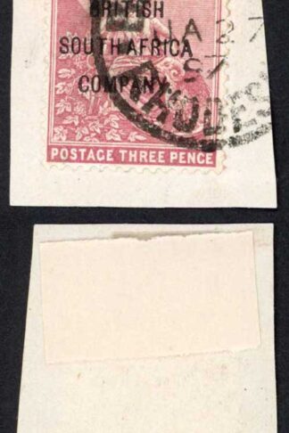 Rhodesia SG61 1896 3d Pale Claret British South Africa Company Opt Used Piece