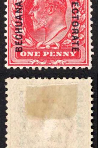 Bechuanaland SG68 KEVII 1d Scarlet with T20 Opt M/M