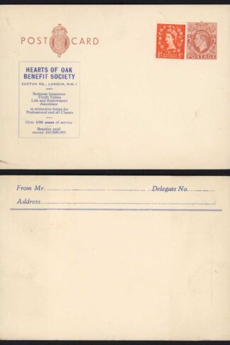 CS129 KGVI 2d Brown Postcard Stamped to Order Issue size G