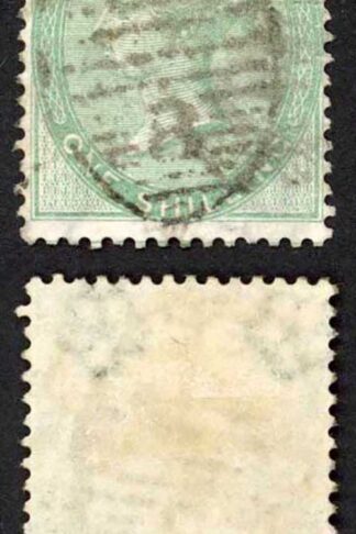 SG72 1/- Green Cat 350 pounds