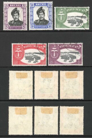 Brunei SG100/13 1952 Set of 14 CDS Used Cat 20 pounds